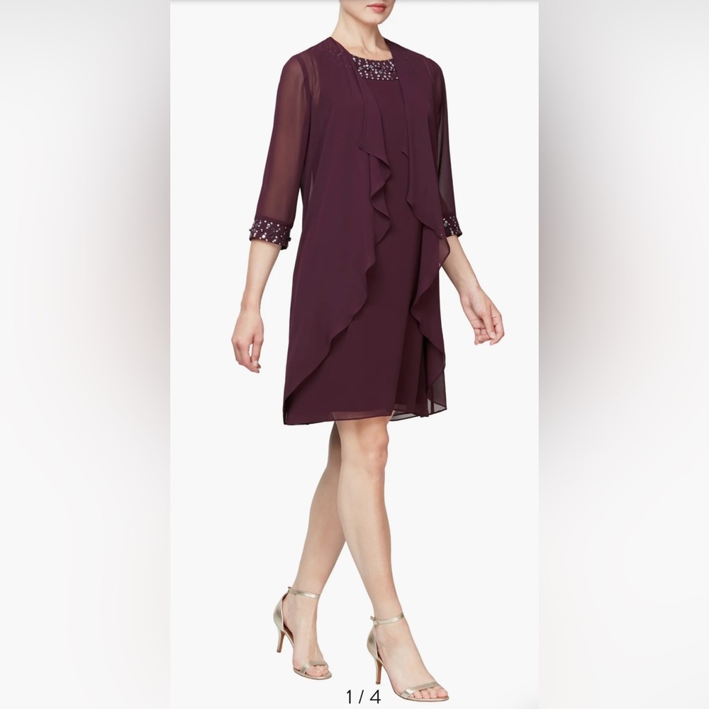 SLNY Beaded Sheath Dress💜